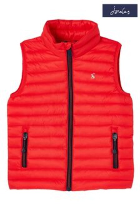 Joules Red Crofton Showerproof Recycled Packable Gilet 2-12 Years (580062) | 44 € - 52 €