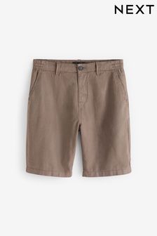 Brown Linen Blend Chino Shorts (580720) | OMR10