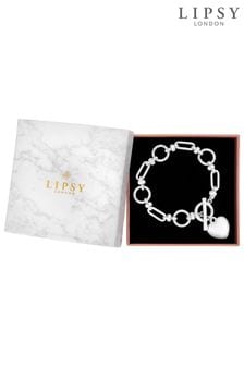 Lipsy Jewellery Silver Tone Chunky Puff Heart Gift Boxed Bracelet (580736) | €32