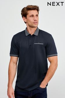 Dark Blue Smart Collar Polo Shirt (581260) | 691 UAH