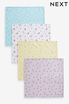 Bright Fruit Print Baby Muslin Cloths 4 Pack (581680) | SGD 19 - SGD 22