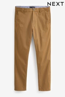 Tan Brown Slim Fit Stretch Chino Trousers (581865) | CA$50