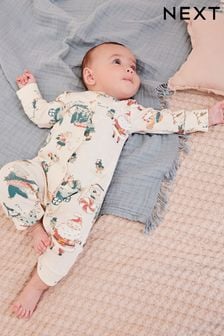 Neutral - Fußloser Schlafanzug mit Weihnachtsmotiven (0 Monate bis 3 Jahre) (582027) | 7 € - 9 €