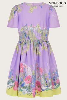 Monsoon Purple Bunny Border Dress (582131) | €40 - €45