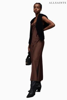 AllSaints Brown Hadley Dress (582458) | OMR62