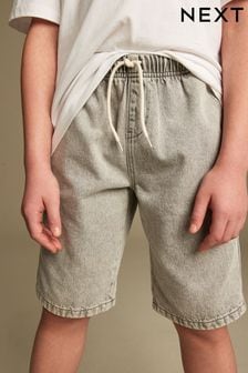 灰色 - Bermuda牛仔短褲 (3-16歲) (582945) | NT$490 - NT$710