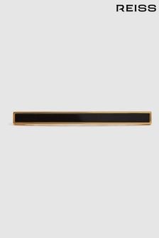 Reiss Gold Ardley Onyx Tie Bar (583494) | $108