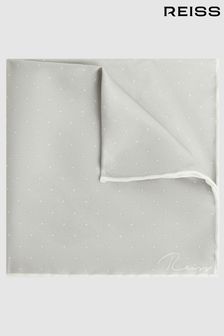 Plateado - Pañuelo de bolsillo de seda con diseño de puntitos Liam de Reiss (583667) | 55 €