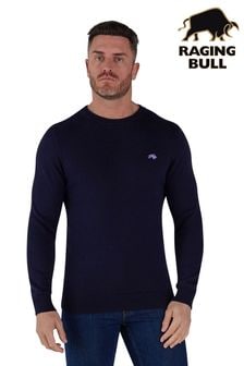 Синий легкий джемпер с круглым вырезом Raging Bull (583734) | €49 - €56