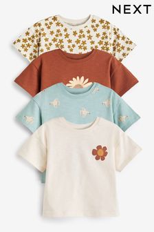 Brown Sunflower Short Sleeve T-Shirt 5 Pack (3mths-7yrs) (584028) | $27 - $33