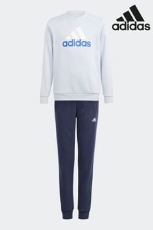 Grau - Adidas Kids Sportswear Essentials Big Logo Fleece Joggers Set (584051) | 61 €