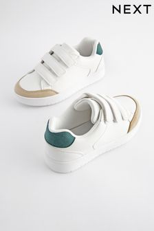 White Three Strap Touch And Close Trainers (584076) | KRW42,700 - KRW57,600