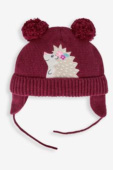 JoJo Maman Bébé Berry Hedgehog Appliqué Hat (584145) | $36