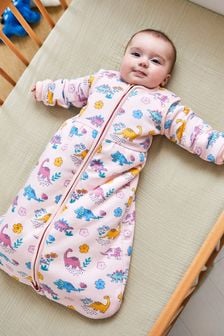 JoJo Maman Bébé Pink Dino 3.5 Tog Baby Sleeping Bag (584161) | KRW83,300