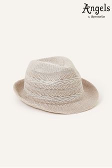 Accessorize 大地色V型圖案可收式紳士帽 (584417) | HK$185