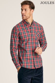 Joules Goodridge Red Check Long Sleeve Cotton Poplin Shirt (584559) | €28.50