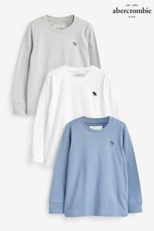 Abercrombie & Fitch Long Sleeved Blue Top  3 Packs (584723) | $62