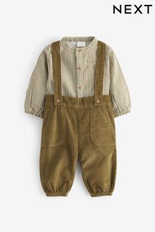  (584832) | NT$890 - NT$980 綠色 - Corduroy Braces And Shirt Set (0個月至2歲)