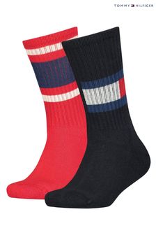 Tommy Hilfiger Blue Unisex Flag Crew Socks 2 Pack (585542) | 13 €