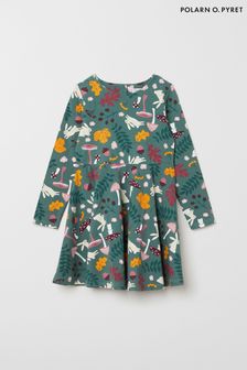 Polarn O Pyret Green Organic Forest Print Dress (585748) | €18.50