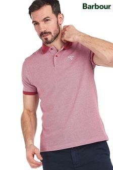 Barbour® Red Mens Sports Polo Shirt (585825) | 444 QAR