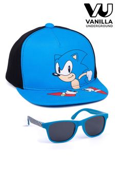 أزرق Sonic - قبعة كاب مع نظارة شمسية للأطفال بترخيص من Vanilla Underground (585871) | 115 ر.س