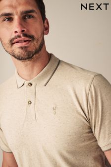 Natur/Braun - Strukturiertes Polo-Shirt (586489) | 16 €