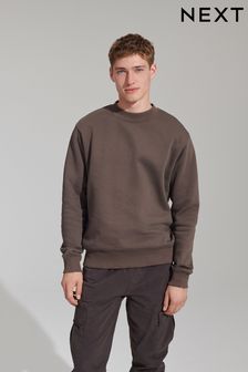 Light Brown Regular Fit Crew Sweatshirt (586771) | $36