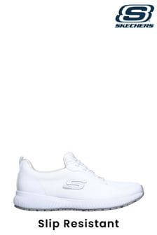 Skechers White Squad Slip Resistant Work Womens Trainers (586797) | ₪ 287 - ₪ 347