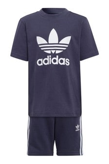 Marineblau - adidas Originals Kleinkinder Set mit Shorts mit Dreiblatt und T-Shirt (586967) | 40 €