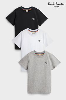 Paul Smith Junior Boys Zebra T-Shirts Set 3 Pack (587154) | OMR17