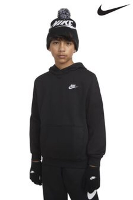 Nike Black Swoosh Kids 8-15y Hat & Gloves Set (587401) | €28