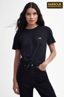 שחור - חולצת טי עם קשירה מלפנים של Barbour® International דגם Soules (587505) | ‏151 ‏₪