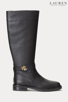 Lauren Ralph Lauren Hallee Tumbled Leather Tall Boot (587664) | €153