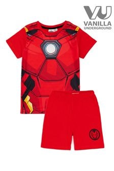 Vanilla Underground Boys Red Marvel Short 100% Cotton Pyjamas (587667) | ‏102 ر.س.‏