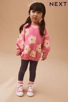 Pink Crew Sweatshirt and Leggings Set (3mths-7yrs) (587996) | ￥2,430 - ￥3,120