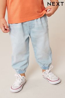 دنيم أزرق فاتح - جينز سهل اللبس بحاشية (3 شهور -7 سنوات) (588972) | 66 ر.س - 78 ر.س