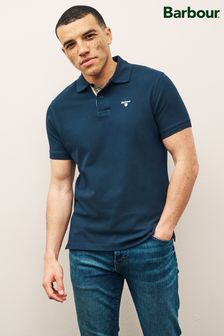 Barbour® Navy Classic Pique Polo Shirt (589021) | 370 QAR