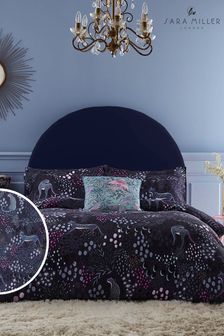 Sara Miller Blue Cheetah Duvet Cover and Pillowcase Set
