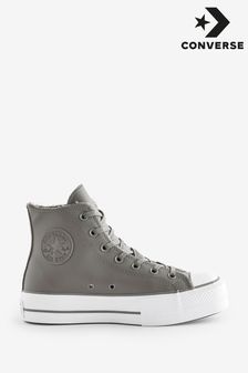 Converse Grey Fleece Lined Chuck Taylor All Star Lift Trainers (589326) | €53