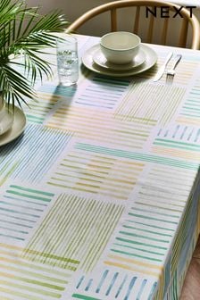 Green Stripe Wipe Clean Table Cloth (589728) | $50 - $58