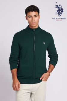 U.S. Polo Assn. Mens Green Knitted Cardigan (589967) | kr909