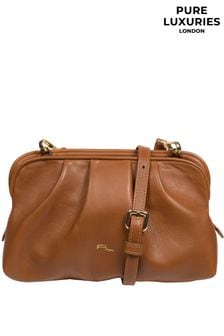 Pure Luxuries London Halsey Nappa Leather Cross-Body Clutch Bag