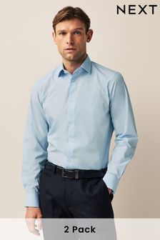 Belo-svetlo modra - Komplet 2 srajc za enostavno vzdrževanje (590485) | €33