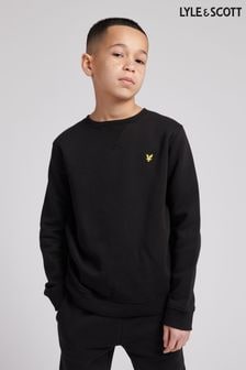 Lyle & Scott Black Classic Crew Neck Fleece Sweatshirt (590514) | $69 - $93