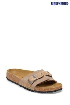 Naravna - Birkenstock sandali iz semiša s pletenimi paščki  Oita (591126) | €120