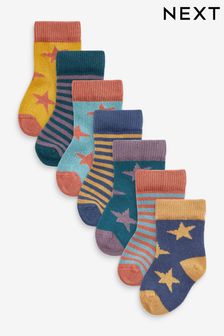 Blue Star/Stripe Baby Socks 5 Pack (0mths-2yrs) (592056) | 40 QAR