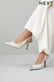 Off White Forever Comfort® Metallic Toe Slingback Heels (592174) | 56 €