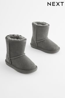 Grey Suede Warm Lined Boots (592609) | DKK189 - DKK234
