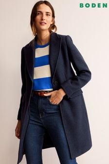 Boden Blue Canterbury Textured Coat (592783) | €163